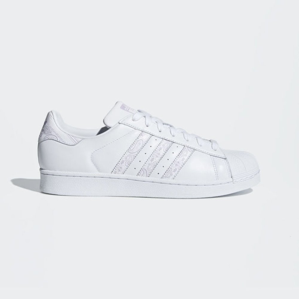 Adidas Superstar 'Paisley - White Purple Glow' BD7429 Mens Size 8